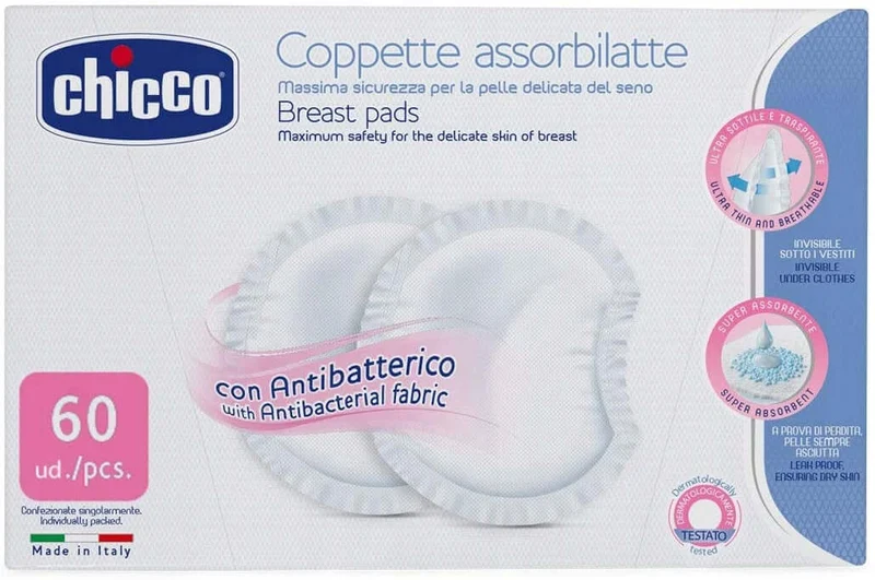CHICCO WKŁADKI laktacyjne jednorazowe x60