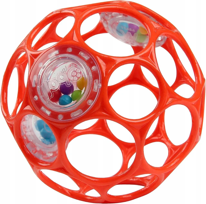BRIGHT STARTS Oball Rattle gryzak chwytak z grzechotkami 10 cm