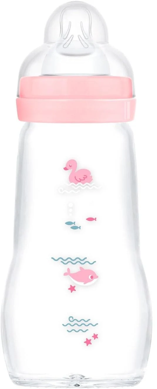MAM Feel Good butelka szklana 260 ml smoczek 2 średni przepływ 2 m+ KACZKA