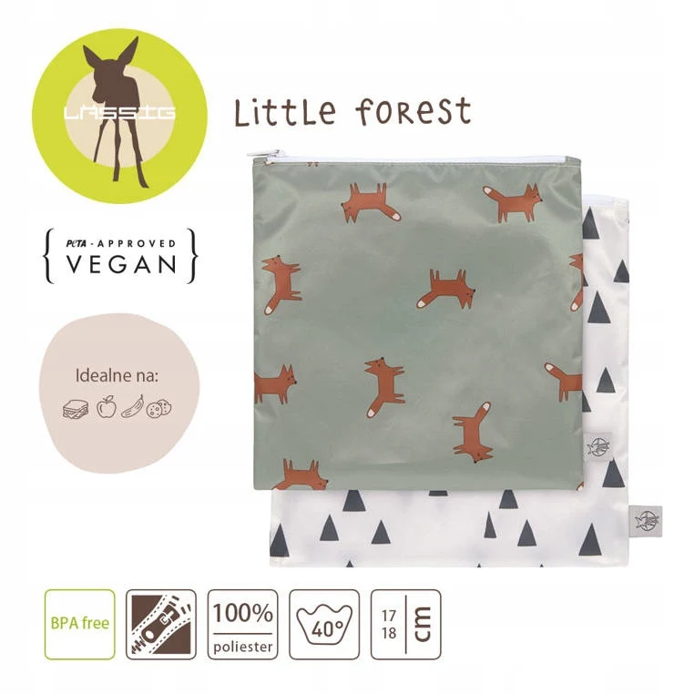 LASSIG Snack Bag woreczki na przekąski x2 17x18cm