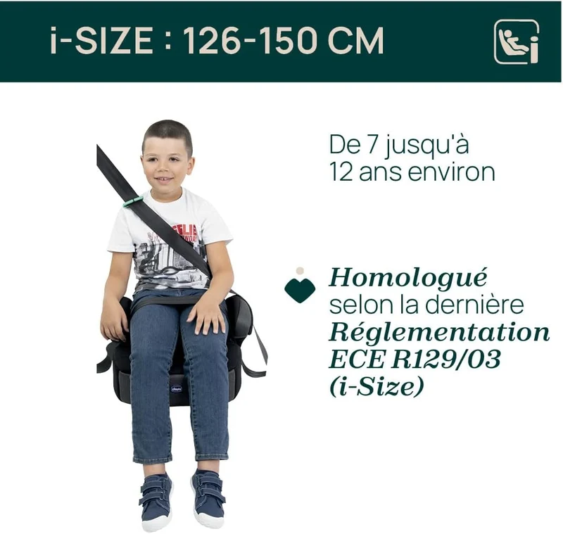 CHICCO Quasar Fix i-Size fotelik samochodowy podwyższający 126-150cm