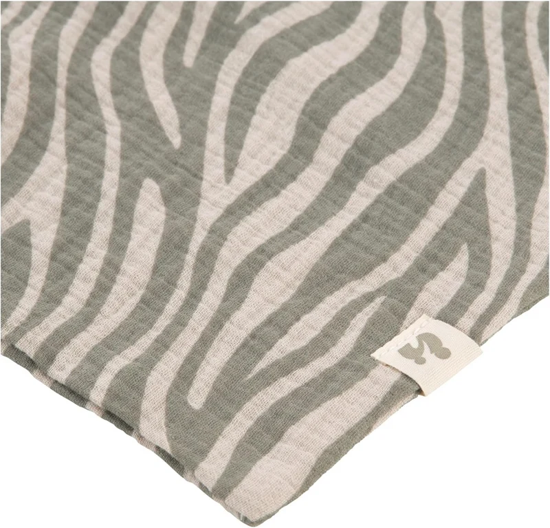 HAUCK Cuddle N Play muślinowy komforter przytulanka 25 x 25 cm ZEBRA SAGE