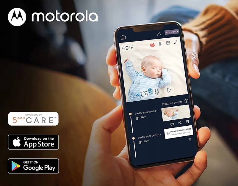 MOTOROLA VM65X Connect niania elektroniczna 5" + maszt