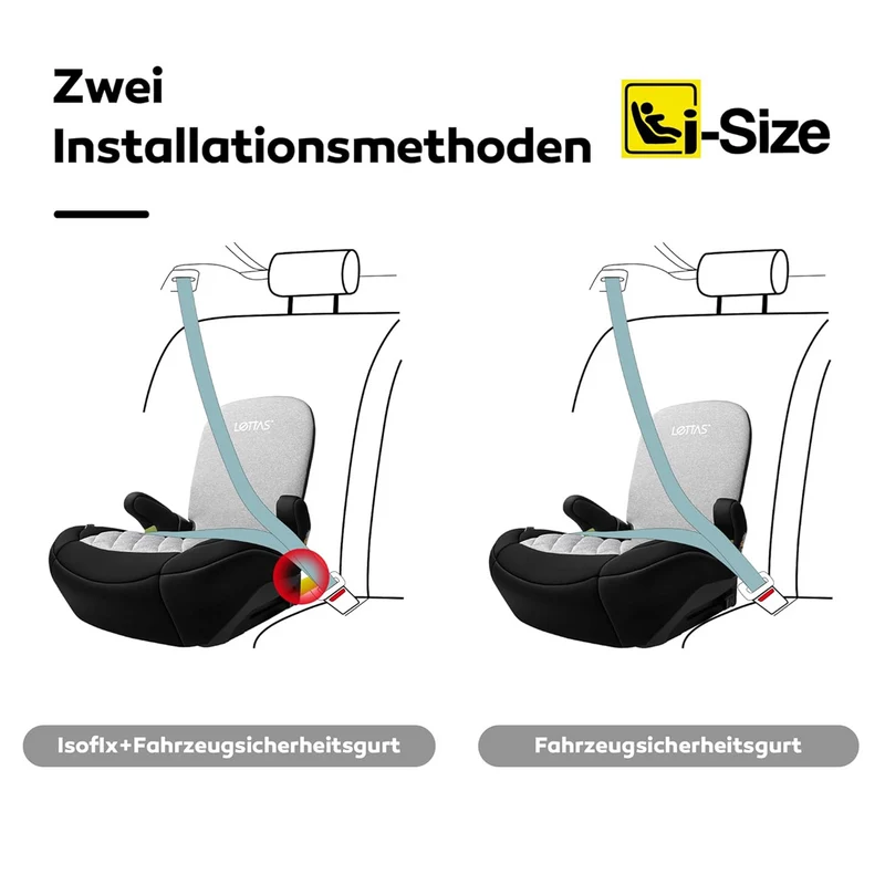 LETTAS I-SIZE fotelik samochodowy podwyższający grupa III z ISOFIX