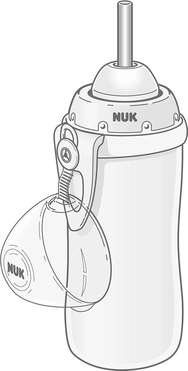 NUK 2 ustniki i 2 słomki do butelki FLEXI CUP