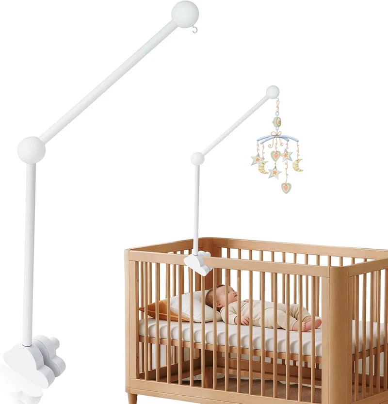 DREWNIANY uchwyt karuzeli do łóżeczka