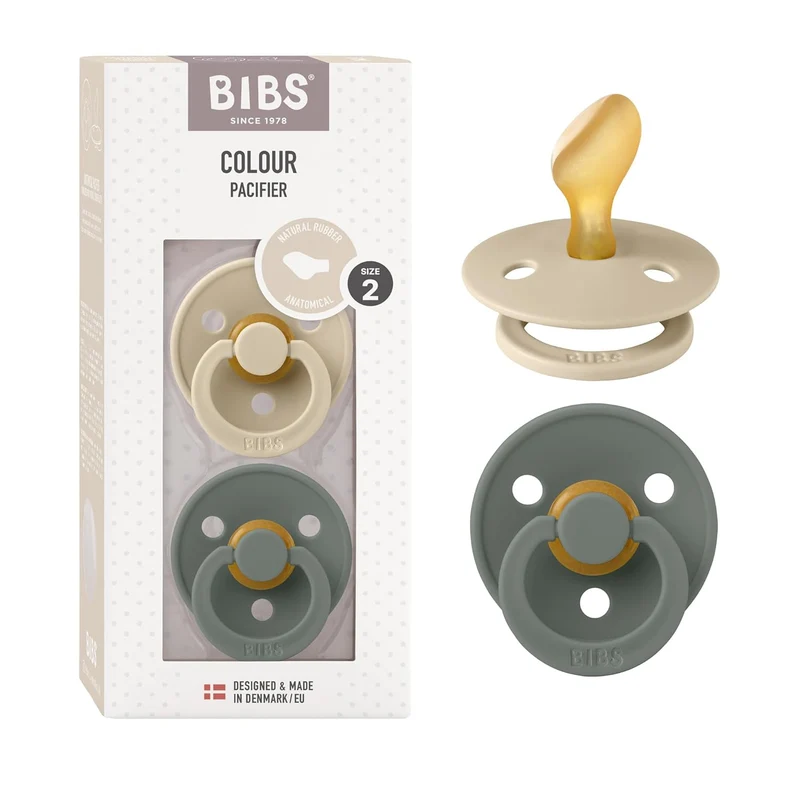 BIBS COLOUR smoczki uspokajające 2pack kauczuk 6msc+ ANATOMICZNE