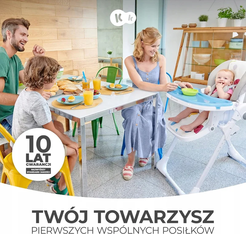 KINDERKRAFT YUMMY krzesełko do karmienia z blatem
