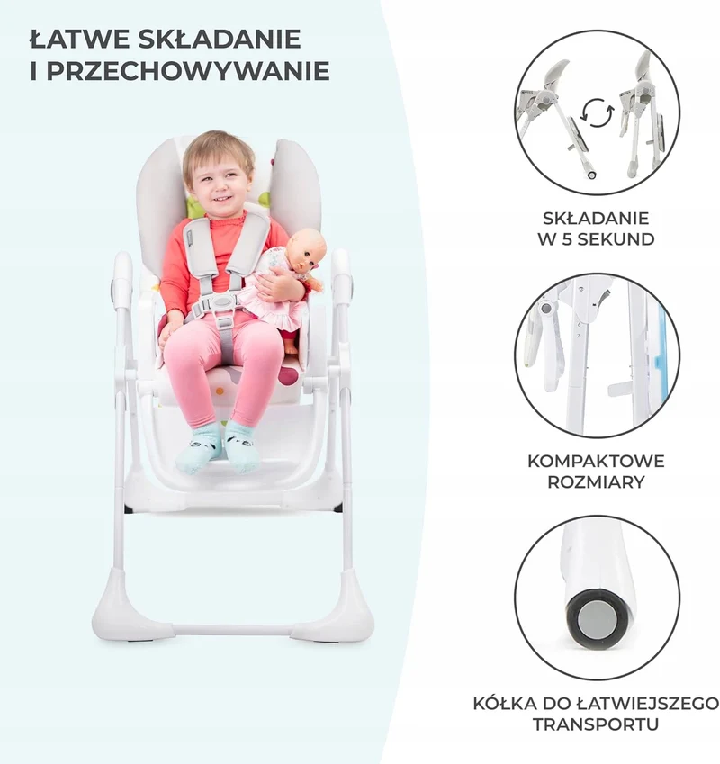 KINDERKRAFT YUMMY krzesełko do karmienia z blatem