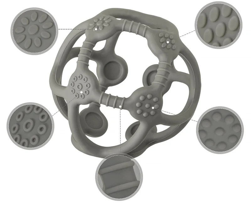MCGMITT Teether Ball silikonowy gryzak 10 cm