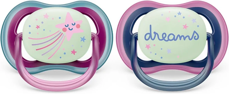 PHILIPS AVENT Ultra Air Night smoczki x 2 6-18msc ŚWIECĄ W CIEMNOŚCI