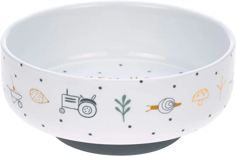 LASSIG Garden Explorer porcelanowa miska z antypoślizgową podstawą FARMA