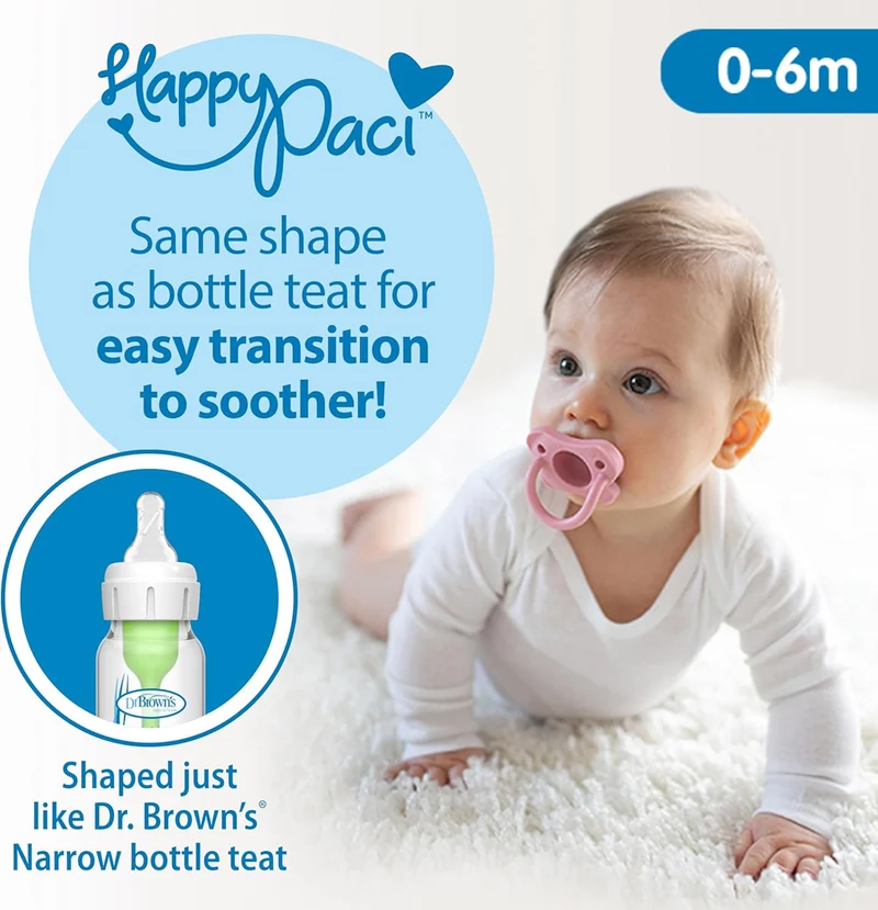 DR BROWN'S HappyPaci smoczek uspokajający x2 0-6msc