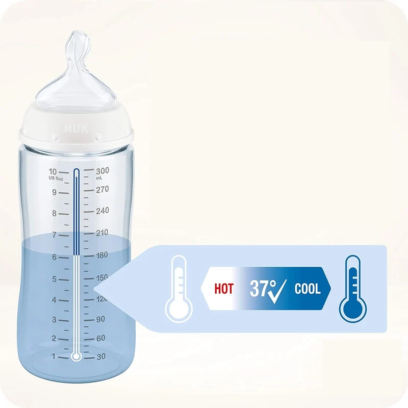 NUK First Choice+ 0-6 m BUTELKA 300 ml wskaźnik temperatury KUBUŚ PUCHATEK