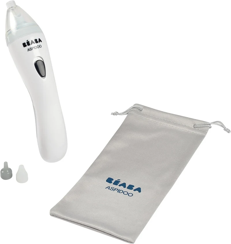 BEABA Aspidoo elektryczny aspirator do nosa 18,5 cm + 2 końcówki i etui