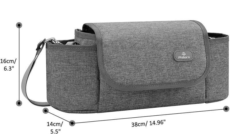 PHILORN torba do wózka i na ramię 38 x 16 cm + przewijak