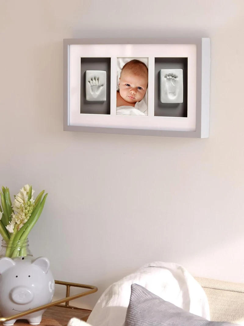 PEARHEAD Deluxe drewniana ramka na zdjęcia i odciski 24 x 42 cm + glina