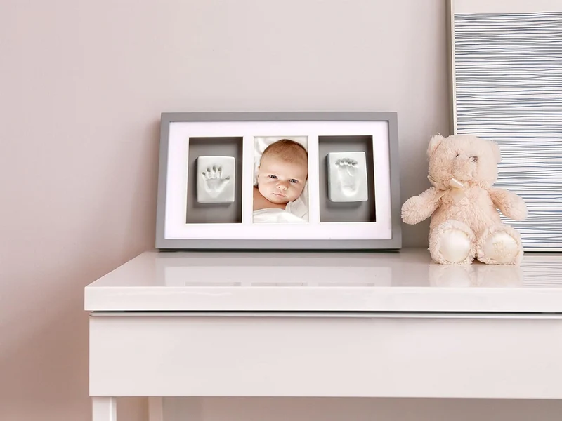 PEARHEAD Deluxe drewniana ramka na zdjęcia i odciski 24 x 42 cm + glina
