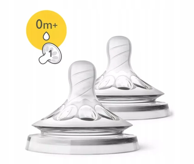 PHILIPS AVENT Natural smoczki do butelek 0msc+ x2