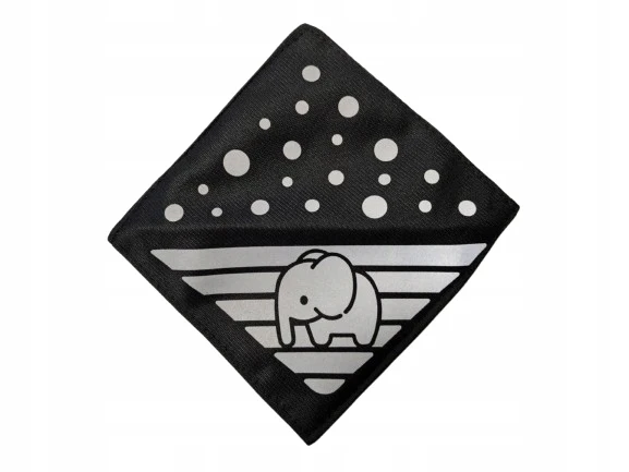 VELOTA odblaski na rzep do wózka 12 x 12 cm SŁOŃ 1 sztuka