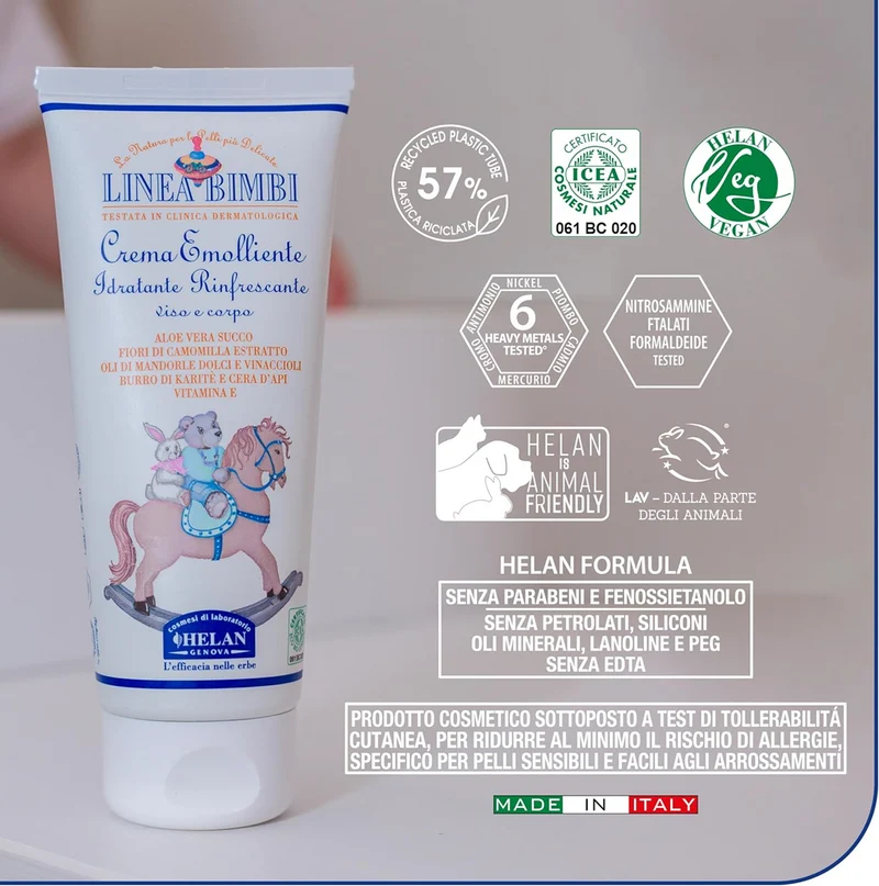 HELAN Linea Bimbi krem nawilżający i ochronny do ciała oraz twarzy dziecka 100 ml