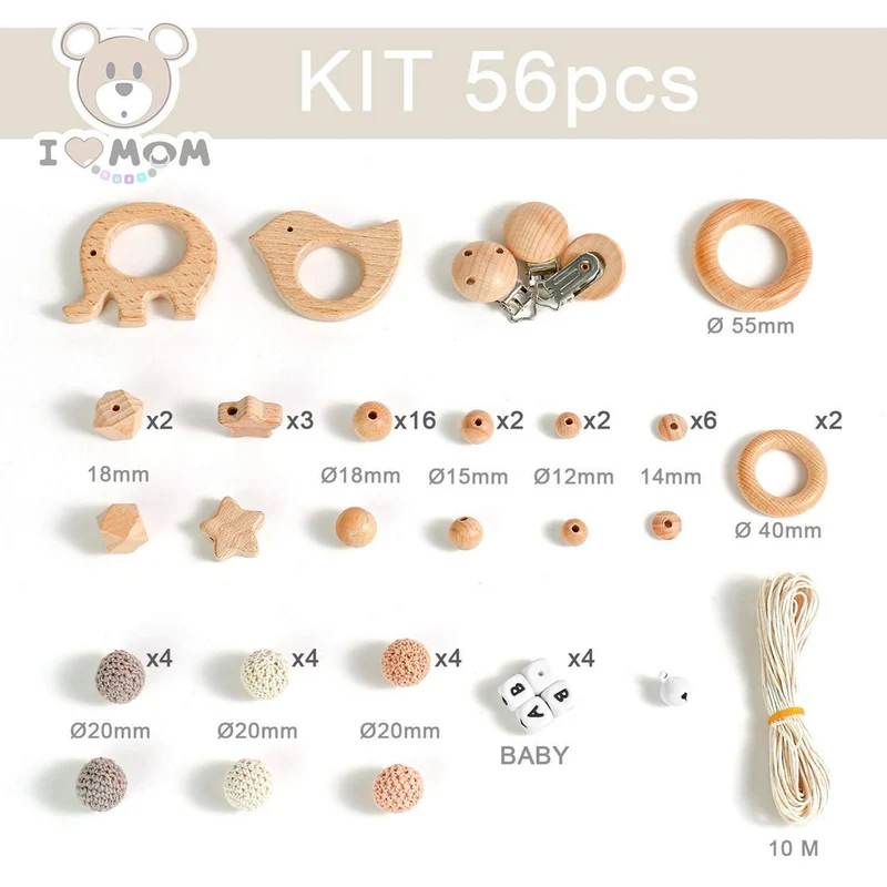 RUBY Artestar zestaw DIY do łańcuszka do smoczka
