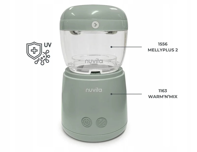 NUVITA Warm'N'Mix podgrzewacz podróżny do butelek różnych firm 9 x 8,5 cm