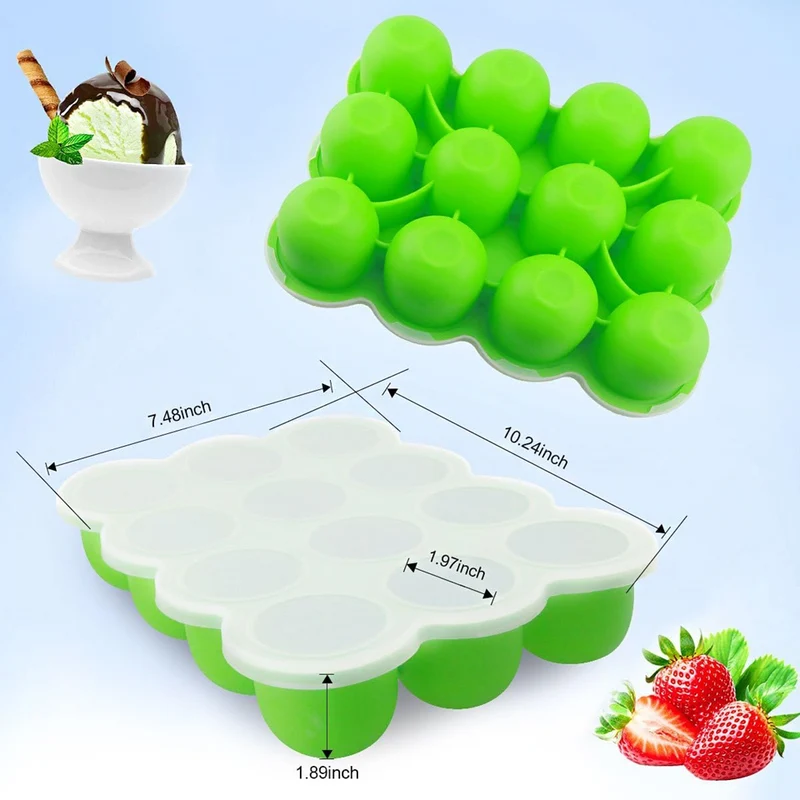 Fresh Foods silikonowa forma do zamrażania żywności 12 x 75 ml