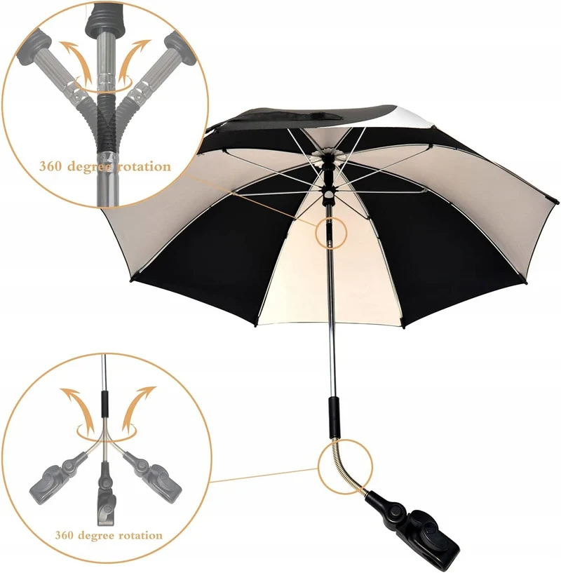 ZJ RIGHTO parasol ochronny do wózka średnica 74 cm promienie UV wodoodporny