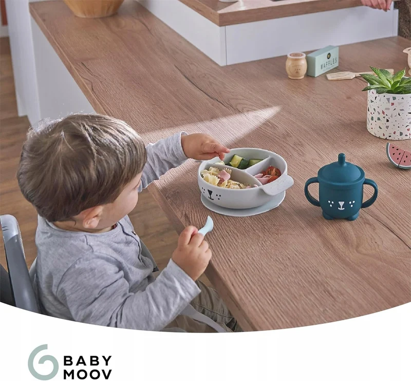 BABYMOOV LEARN'ISY zestaw naczyń 15-24msc silikon