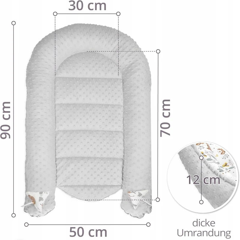 TOTSY BABY kokon niemowlęcy gniazdo 90 x 50