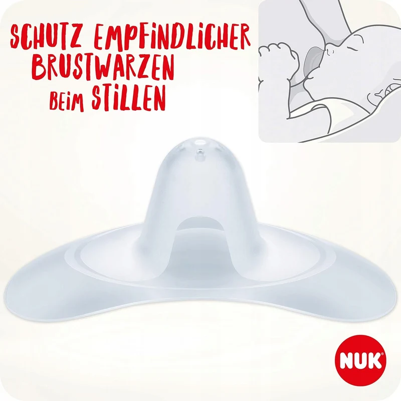 NUK nakładki osłonki na sutki do karmienia 20mm roz.M x2