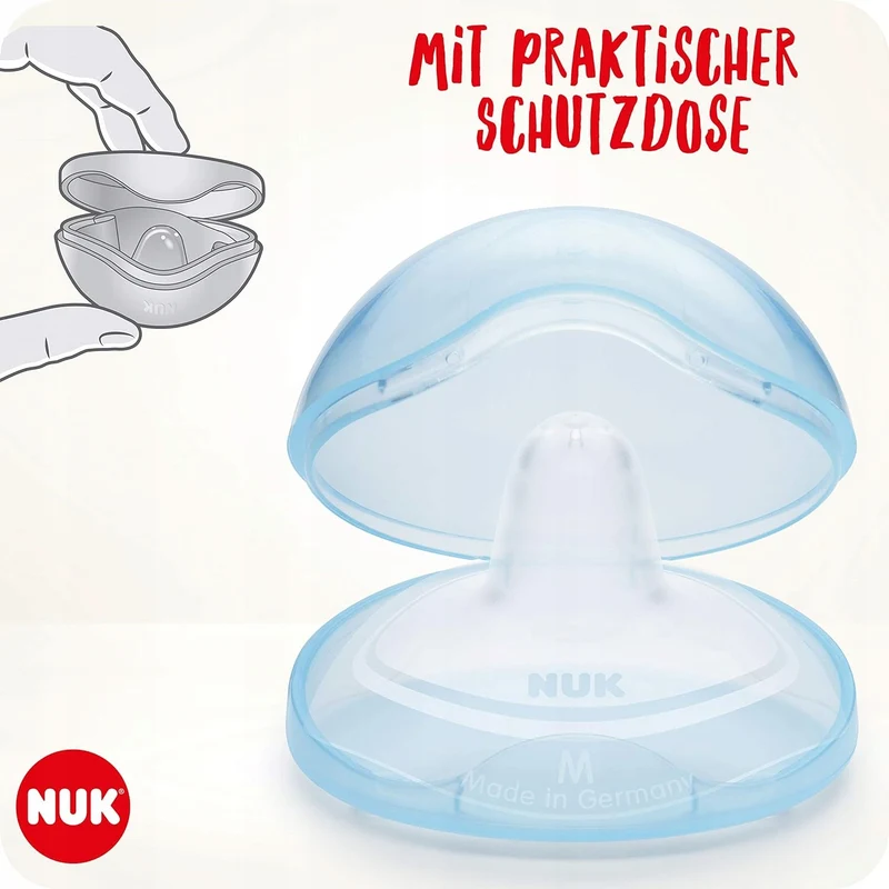 NUK nakładki osłonki na sutki do karmienia 20mm roz.M x2