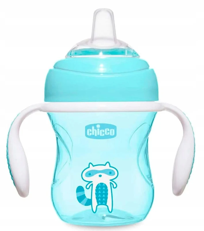 CHICCO Transition Cup kubek niekapek z ustnikiem i uchwytami 200 ml 4 m+