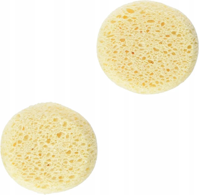 TIGEX naturalne gąbki roślinno-bawełniane dla dzieci 5x6 cm 2 sztuki