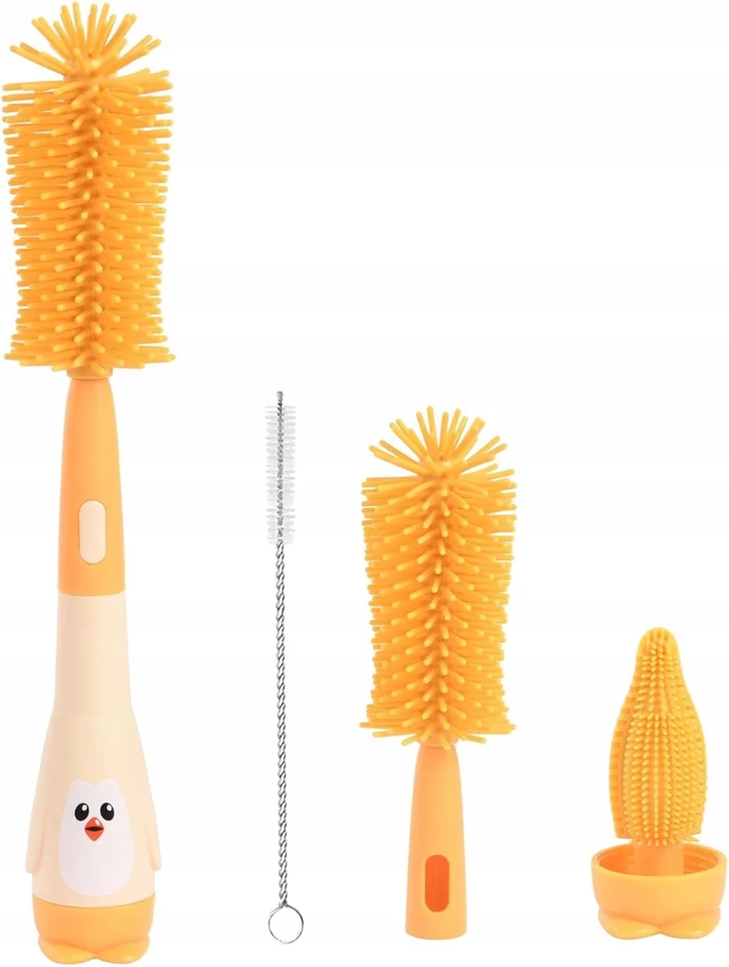 VICLOON 3w1 silikonowe szczotki do czyszczenia butelek smoczków słomek 28cm