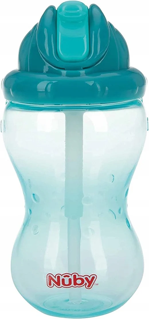 NUBY Flip-it Cup kubek niekapek ze słomką 12 m+ 360 ml