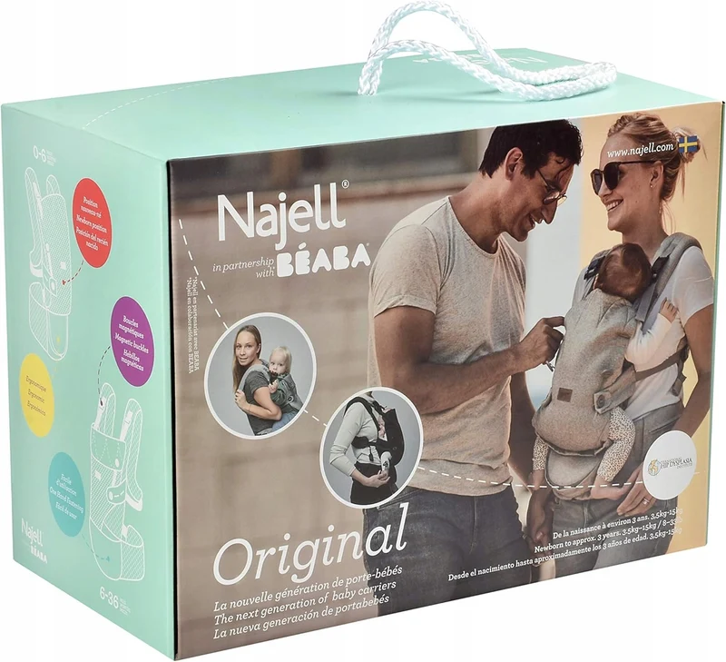 BEABA NAJELL Active Mesh nosidełko ergonomiczne z pasem biodrowym