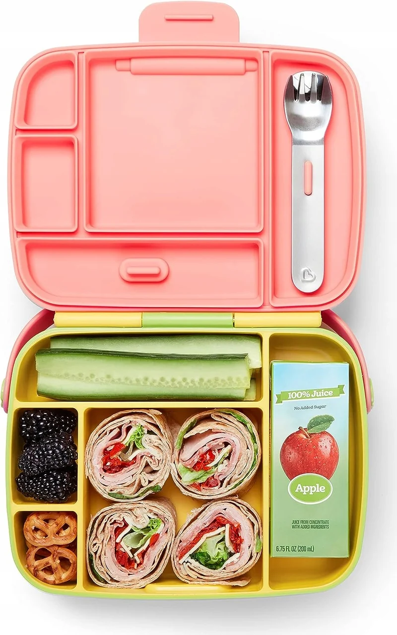 MUNCHKIN Bento Box śniadaniówka + sztućce, 5 komór