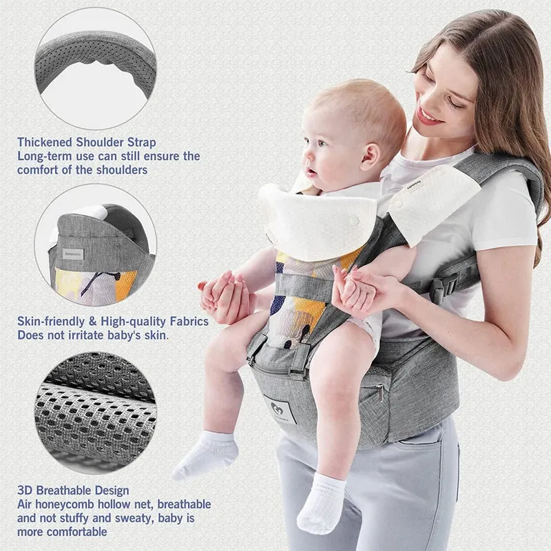 BELLABABY nosidełko ergonomiczne z pasem biodrowym 3w1 0-36msc