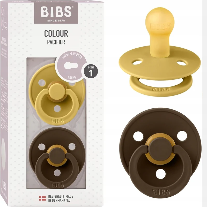 BIBS COLOUR smoczki uspokajające 2pack kauczuk 0-6msc