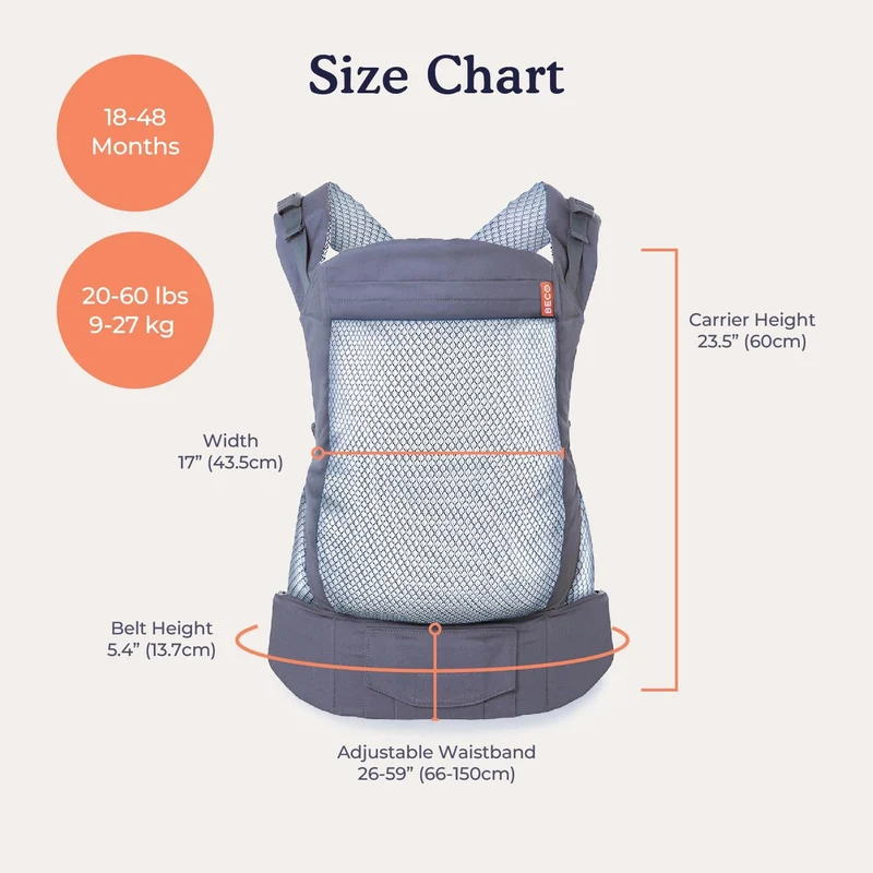 BECO TODDLER nosidełko klamrowe 9-27kg mesh 3d