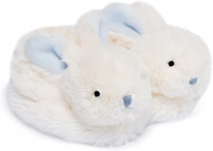 DOUDOU et COMPAGNIE miękkie buty dla niemowląt z grzechotkami KRÓLIKI