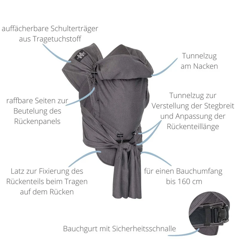 HOPPEDIZ hop-tye buckle nosidełko ergonomiczne 0-30 msc
