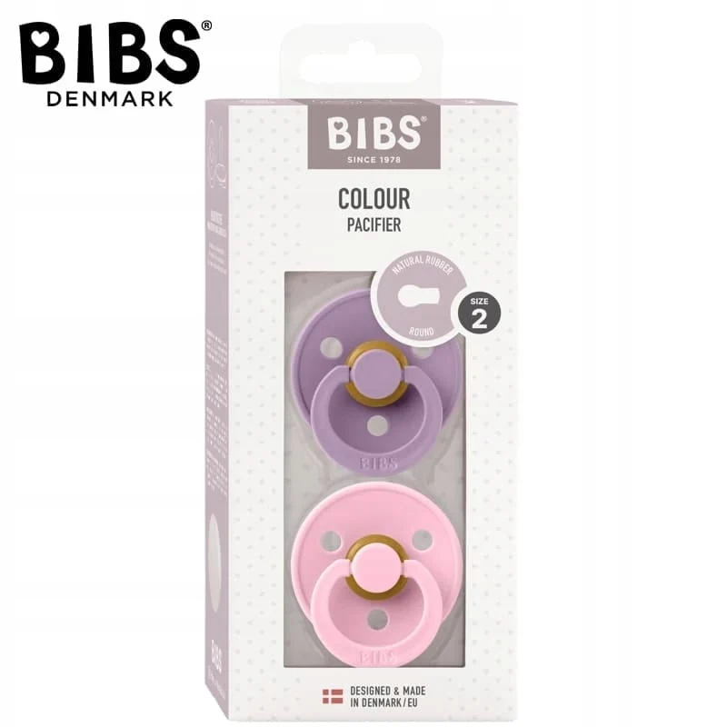 BIBS COLOUR smoczki uspokajające 2pack kauczuk 6msc+