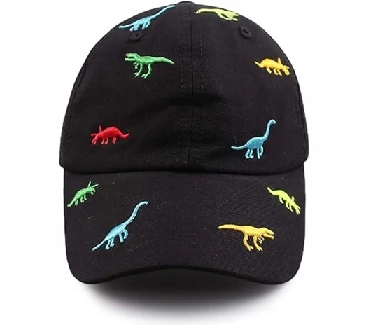 DINOZAURY regulowana letnia czapka z daszkiem 2-6 lat