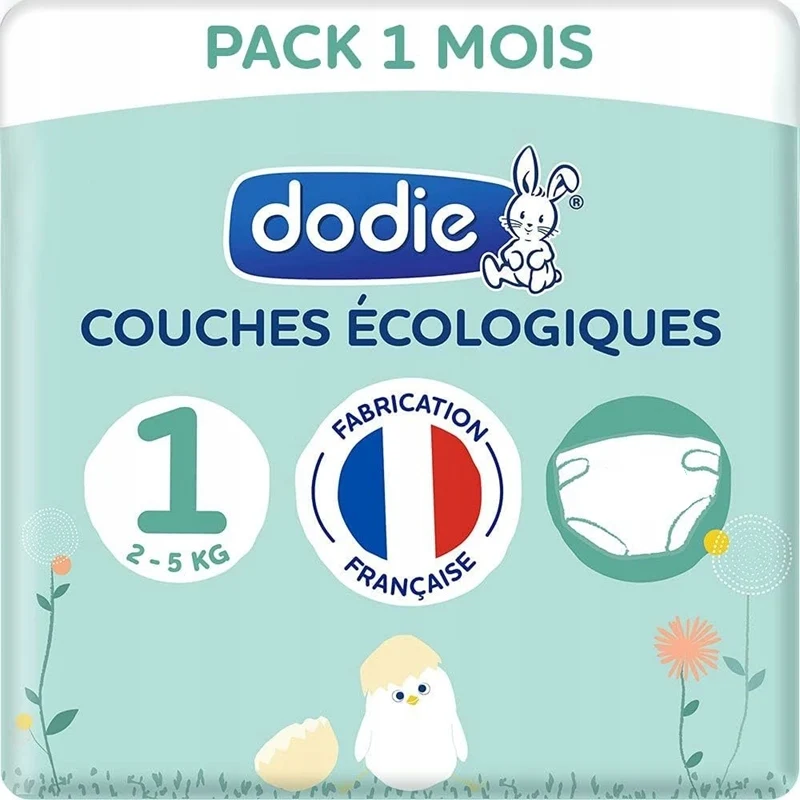 DODIE pieluchy jednorazowe ekologiczne rozm.1 (2-5kg) x100