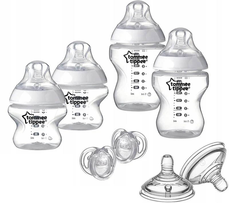 TOMMEE TIPPEE zestaw startowy butelki, smoczki 8el