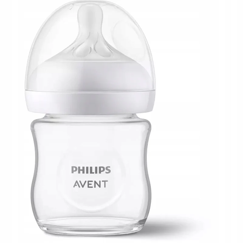 PHILIPS AVENT Natural Response szklana butelka 120 ml 0+ smoczek 2