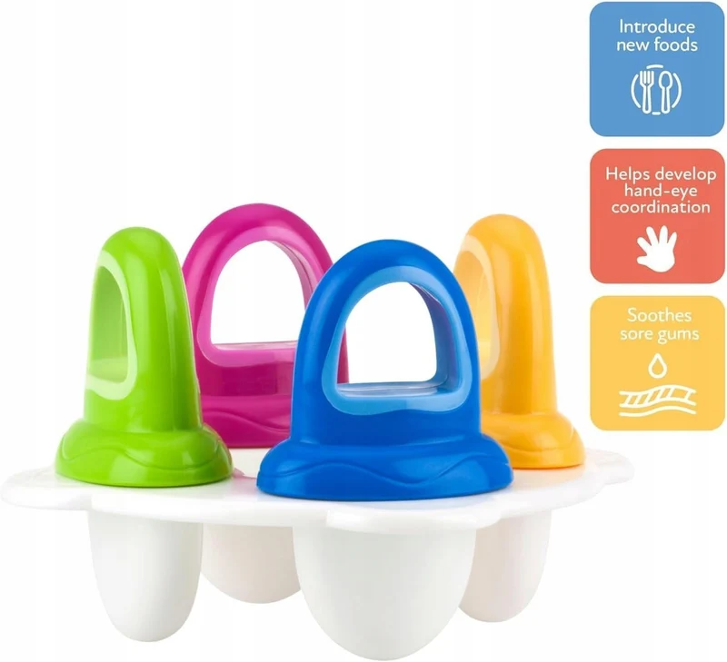 NUBY foremki do lodów w kształcie smoczka 6m+